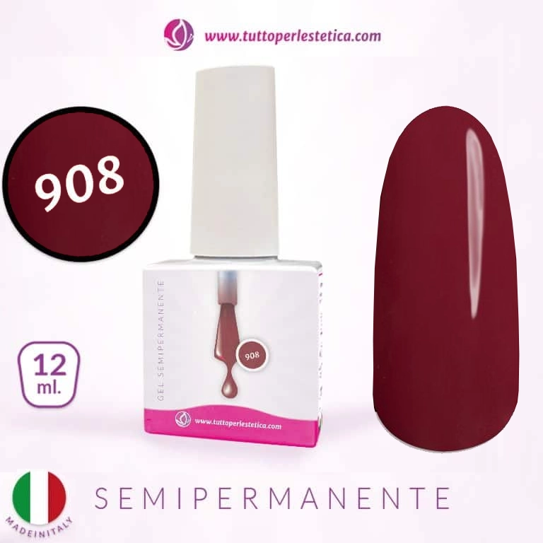 Semipermanente colore N 908 da 12 ML – Hema e TPO Free