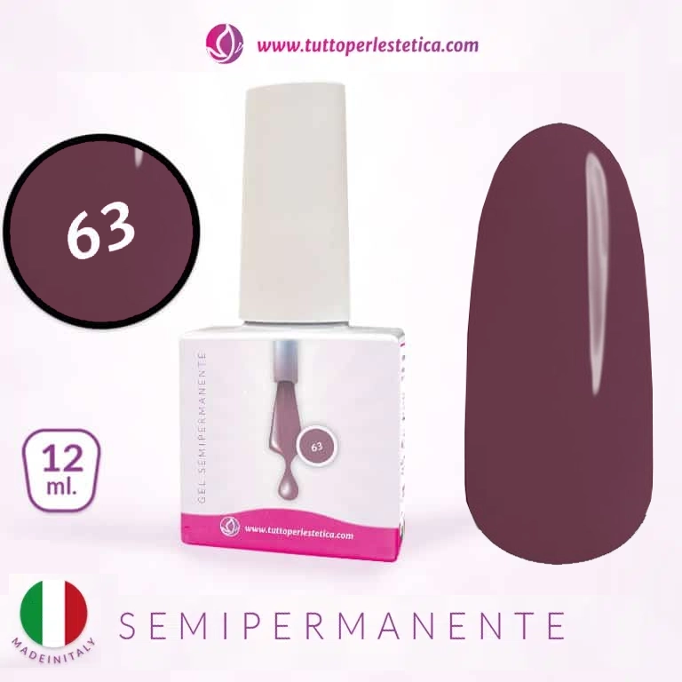 Semipermanente colore N 63 da 12 ML – Hema e TPO Free