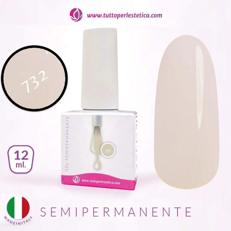 Semipermanente colore nude N 732 da 12 ML – Hema e TPO Free