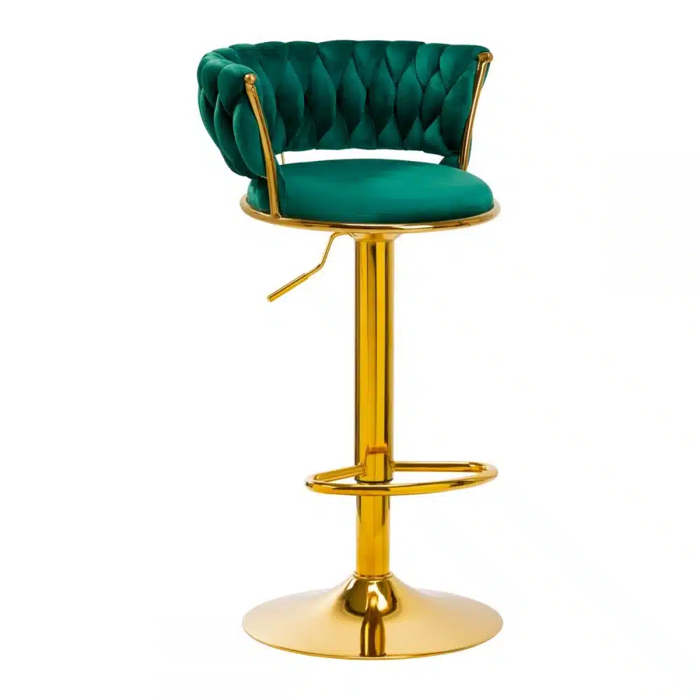 Sgabello alto altezza regolabile color oro verde nero grigio blu