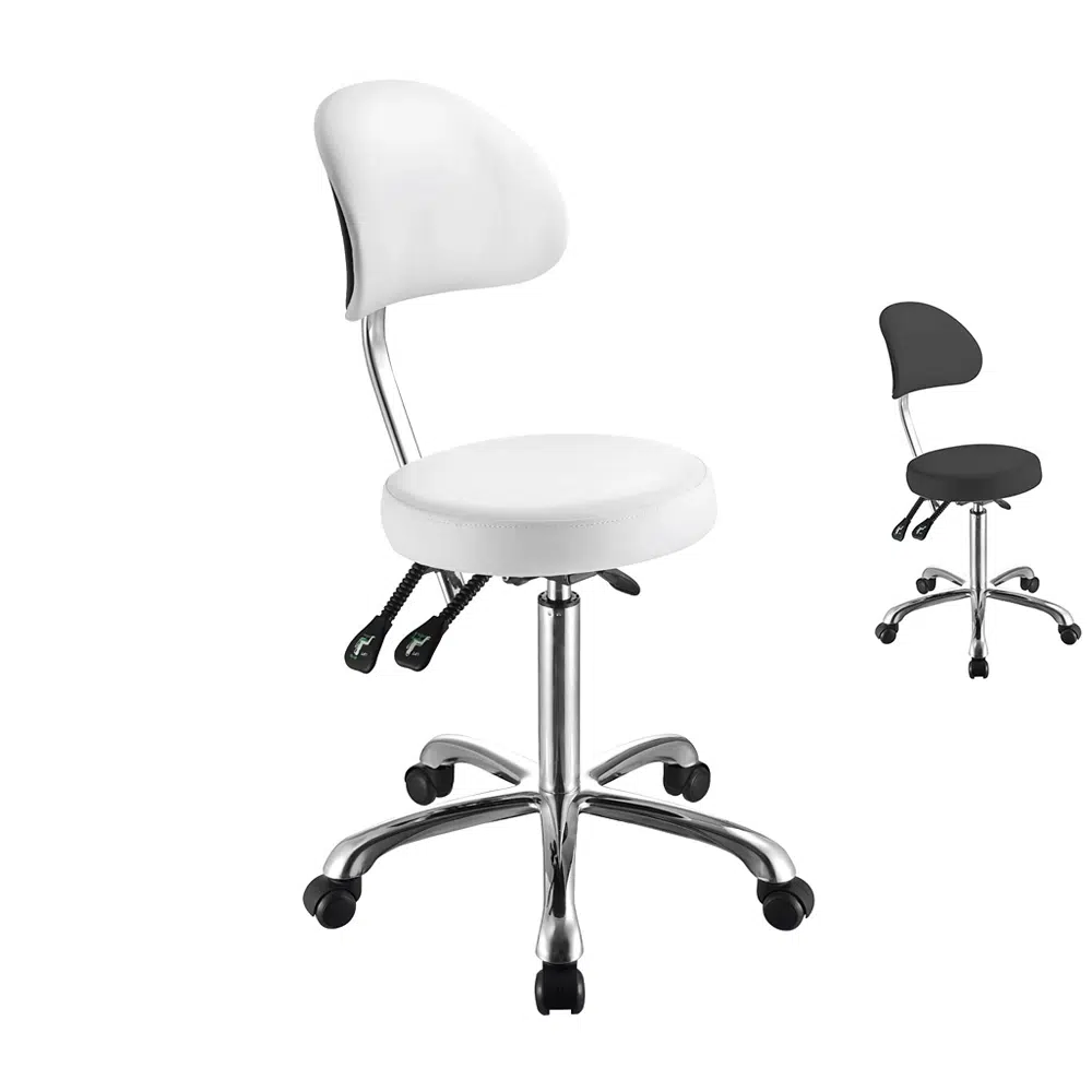 SGABELLO CON SCHIENALE PER ESTETISTA MANICURE CENTRI ESTETICI WEELKO COMFORT