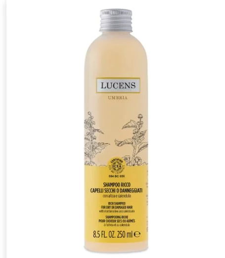 LUCENS UMBRIA Shampoo Ricco Capelli Secchi e Danneggiati con Altea e Calendula