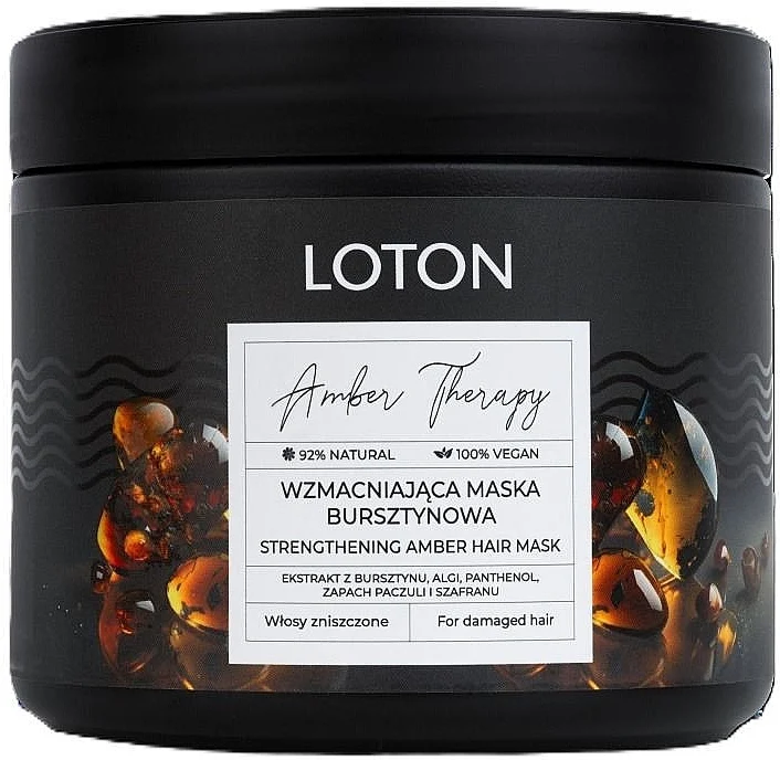 Maschera fortificante per capelli con estratto di ambra