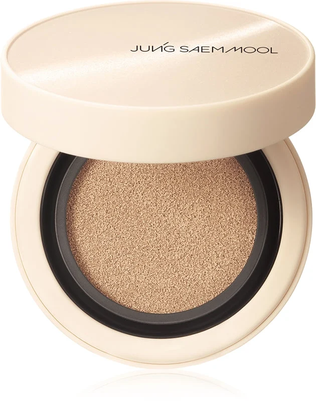 JUNG SAEM MOOL Skin Nuder Cover Layer Cushion fondotinta idratante in spugnetta + ricarica colore Medium Deep 2× 14 g