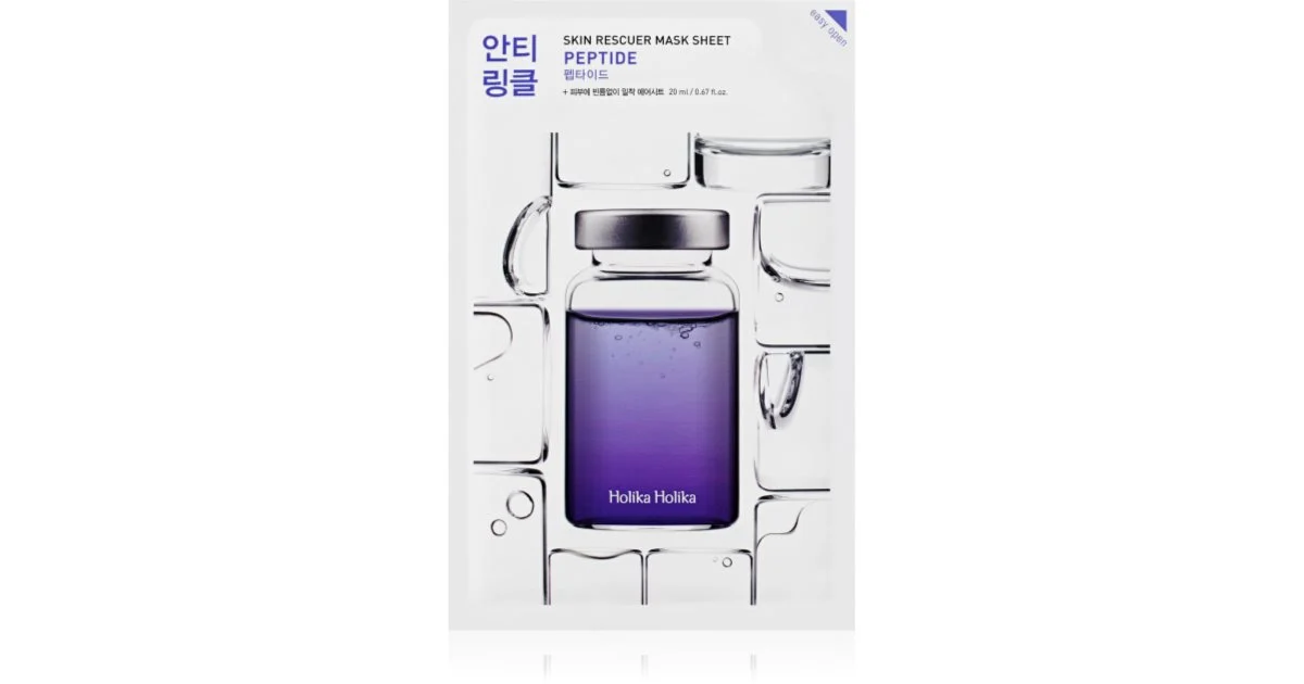 Holika Holika Skin Rescuer Peptide maschera rivitalizzante in tessuto con peptidi 20 ml