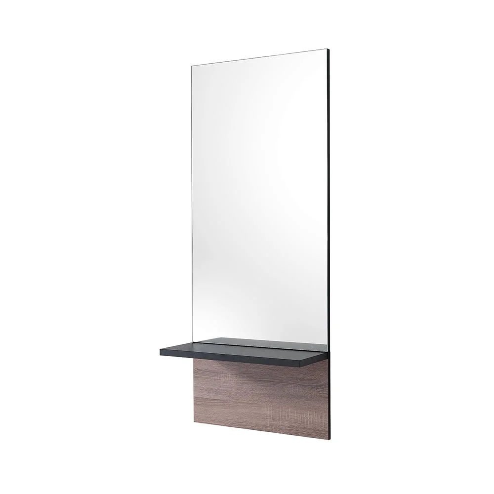 SPECCHIERA DA PARRUCCHIERE CON MENSOLA NERA & OAK XANIPRO