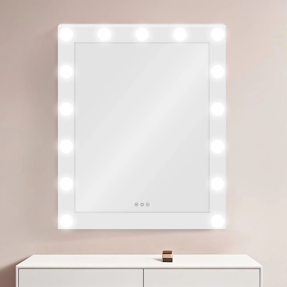 Specchio da Trucco makeup Professionale PEARL con Lampadine LED – 100×80 cm