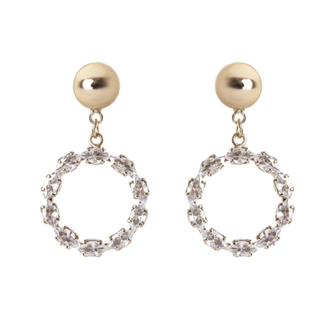 Orecchini con Cerchio Pendente Marquise