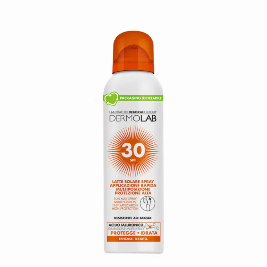 Dermolab Latte solare spray viso e corpo protezione alta SPF30