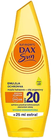 Emulsione solare con burro di cacao e olio di argan