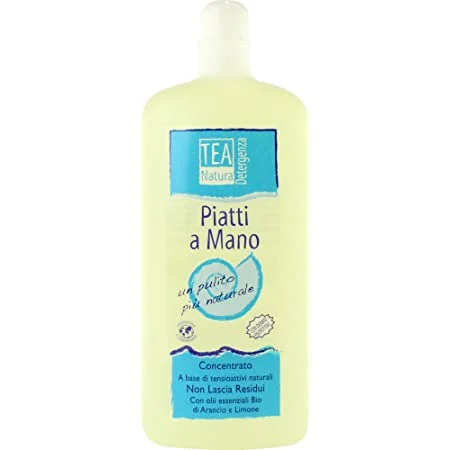 TEA NATURA Piatti a Mano con Oli Essenziali di Arancio e Limone 1 Litro