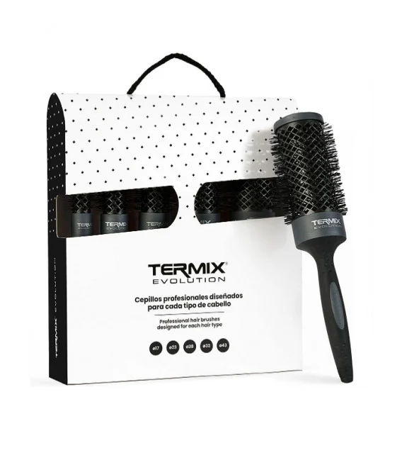 Termix Evolution Plus Round Brush Pack 5 pcs para cabello grueso