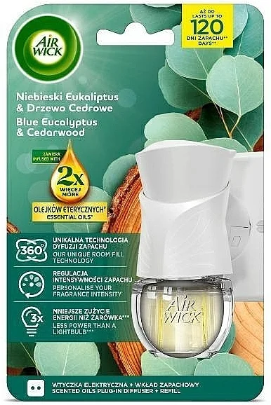 Profumatore elettrico "Eucalipto blu e cedro"