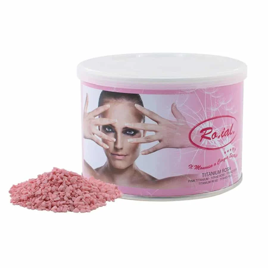 Cera Depilatoria Liposolubile Roial Titanio Rosa 400 ml per Ceretta Professionale