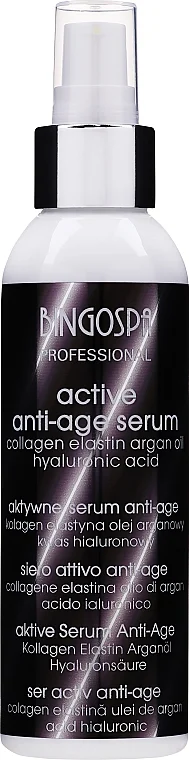 Siero attivo antietà con collagene, elastina, acido ialuronico e olio di argan