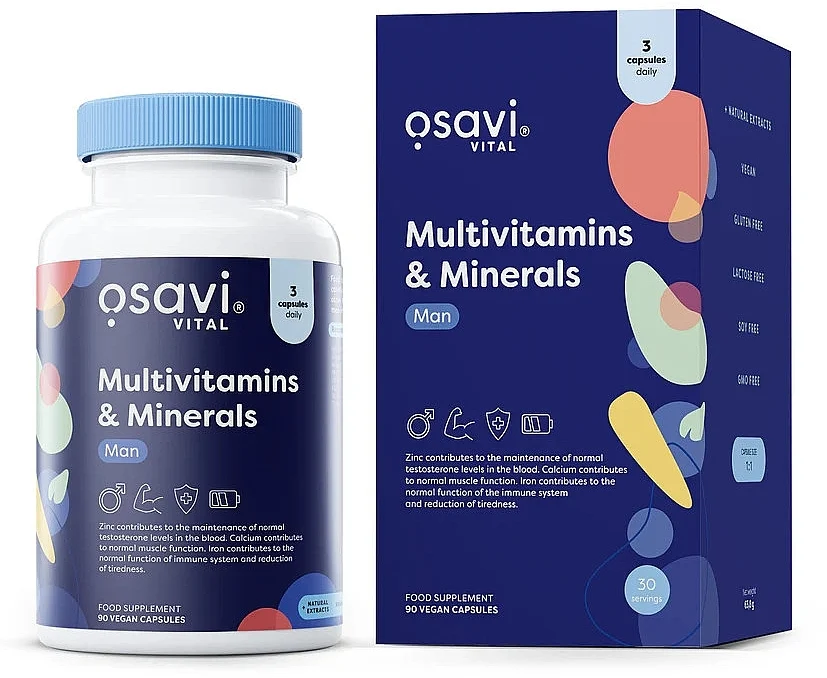 Integratore Alimentare 'Multivitaminici e Minerali' per Uomini