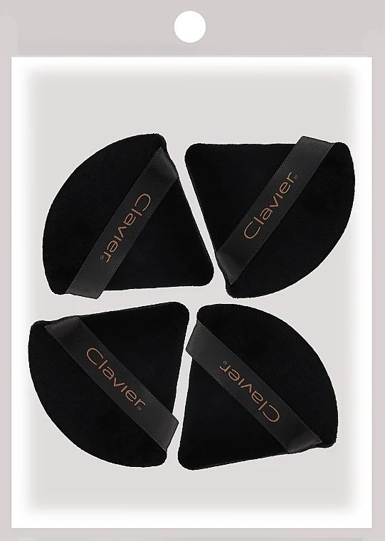 Spugnette trucco triangolari, nero, 4 pz
