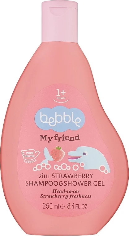 Shampoo-gel doccia per bambini al profumo di fragola