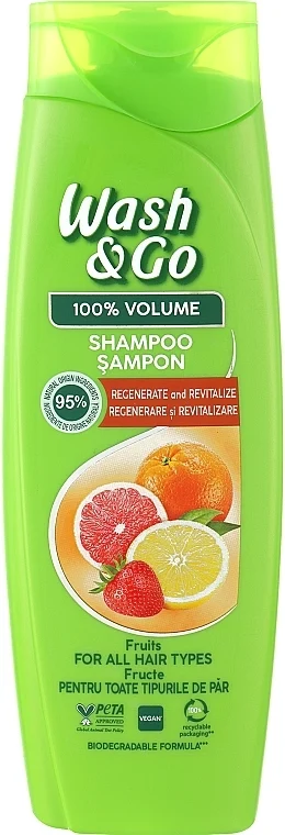 Shampoo con estratto di frutta per tutti i tipi di capelli