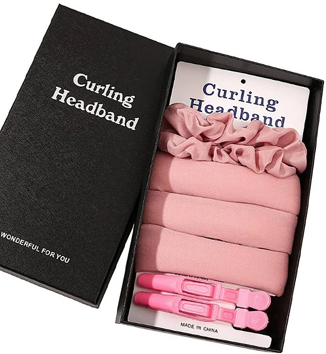 Set per creare ricci, rosa, 5 pezzi