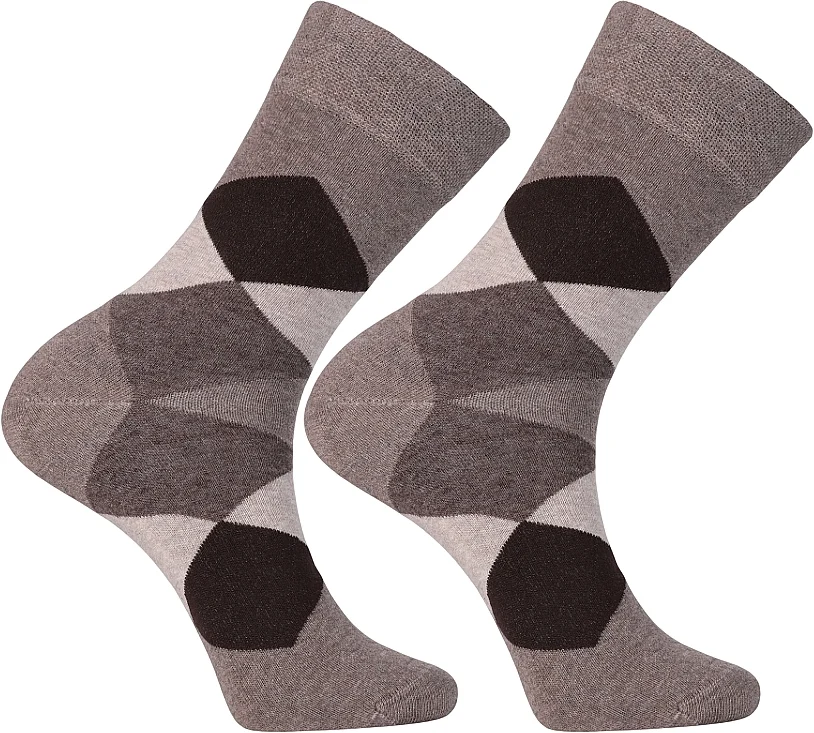Calzini lunghi da uomo "Casual", CML400-054, marroni
