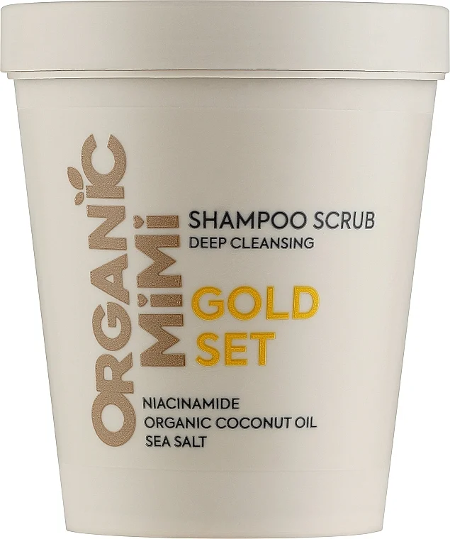 Shampoo-scrub purificante "Set dorato"