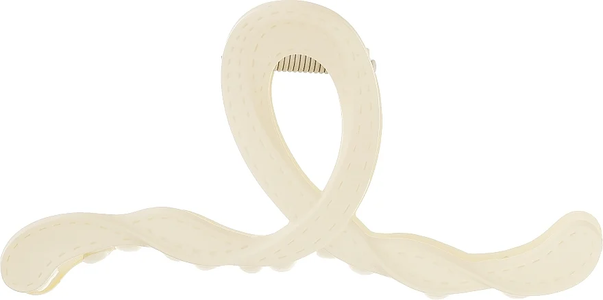 Fermaglio per capelli a pinza con cucitura, 20988, color crema