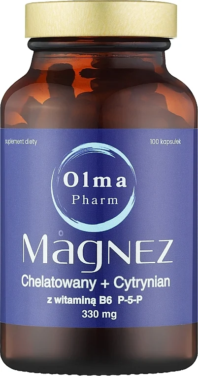 Integratore alimentare Magnesio Chelato + Citrato con vitamina B6 P-5-P