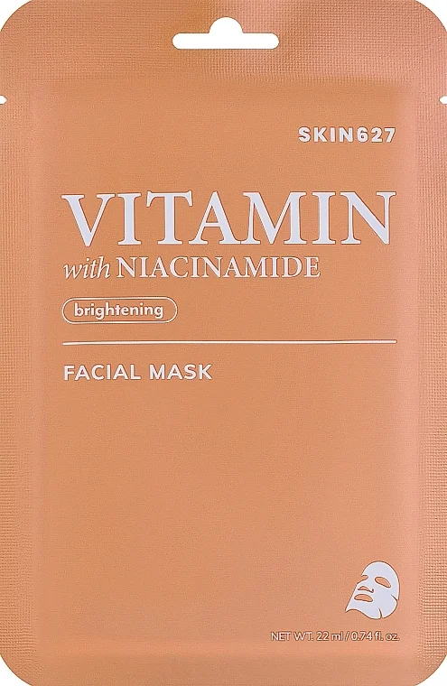Maschera illuminante per il viso con vitamine e niacinamide