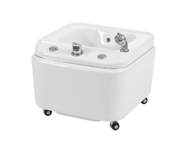 VASCA PEDICURE PER ESTETISTA CON IDROMASSAGGIO CROMOTERAPIA PIEDI CON DOCCETTA META WEELKO