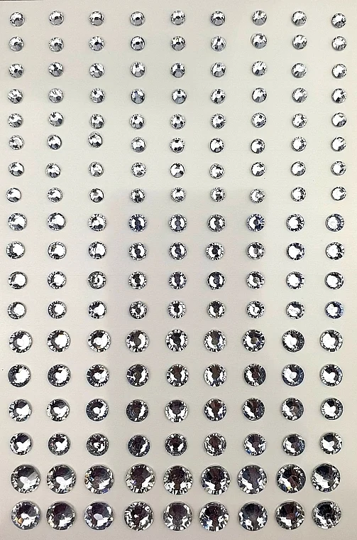 Set di cristalli decorativi in zirconia, argento, 162 pezzi