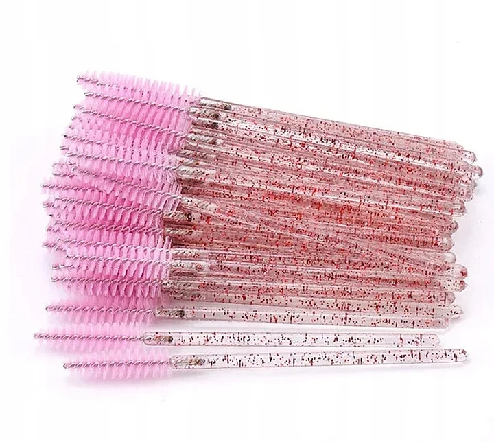 Set scovolini per ciglia e sopracciglia, usa e getta, rosa
