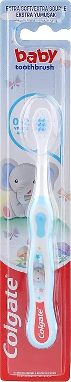 Spazzolino da denti,morbido, per bambini, 0-2 anni, blu