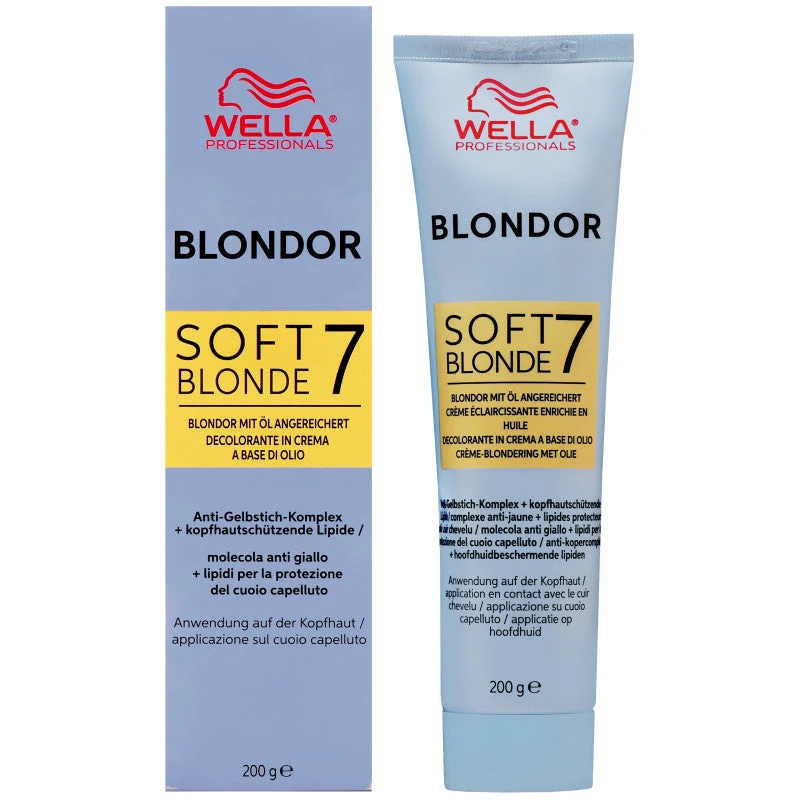 Wella Blondor Soft Blonde 7 Crema decolorante per capelli 200g