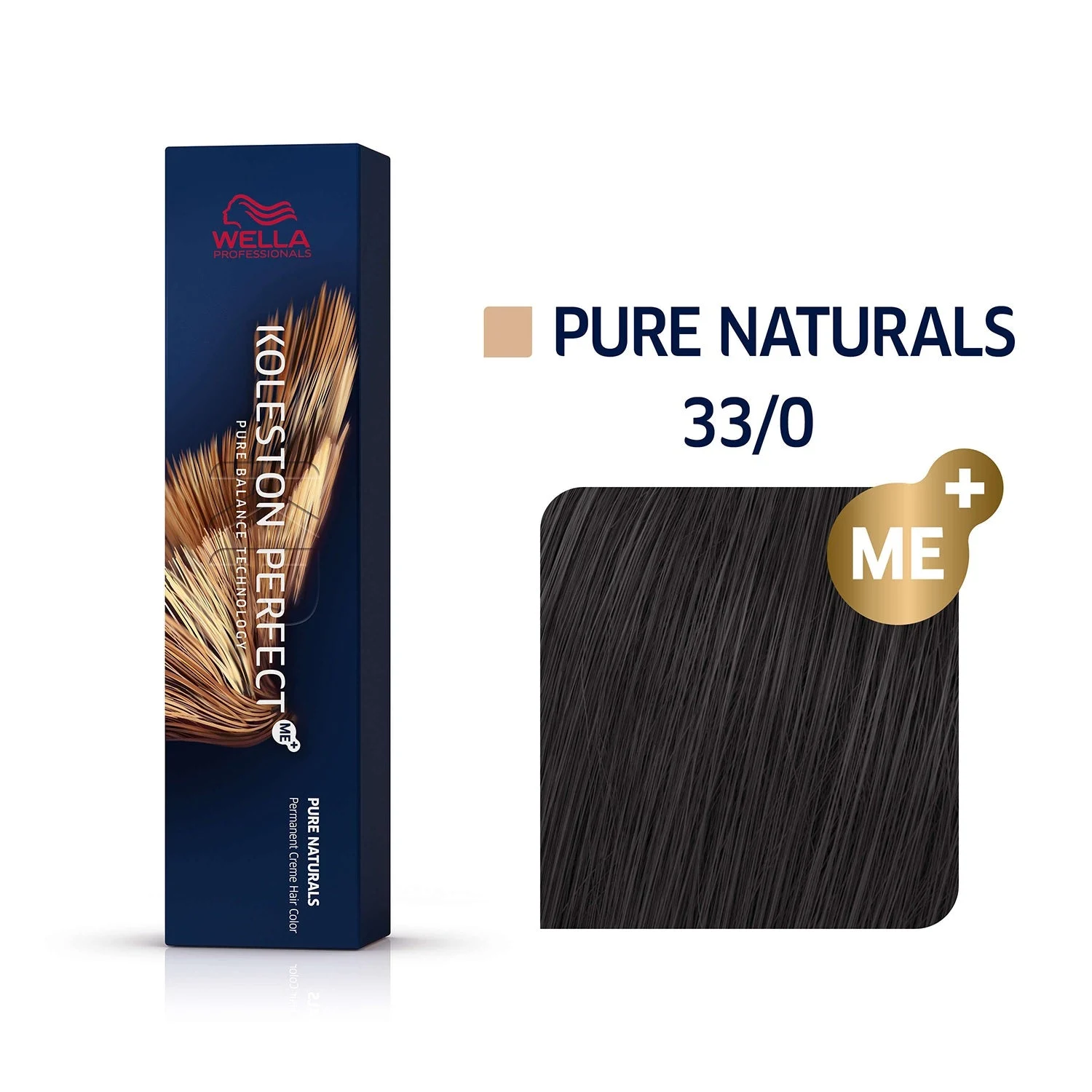 Wella Professionals, Koleston Perfect Me+, tintura per capelli permanente, 33/0 castano scuro intenso, 60 ml