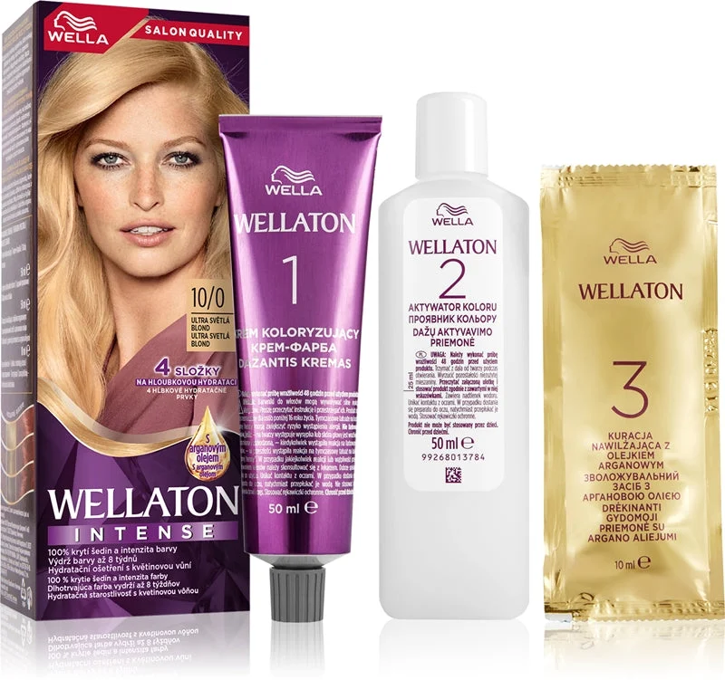 Wella Wellaton Intense tinta permanente per capelli con olio di argan colore 10/0 Biondo chiarissimo
