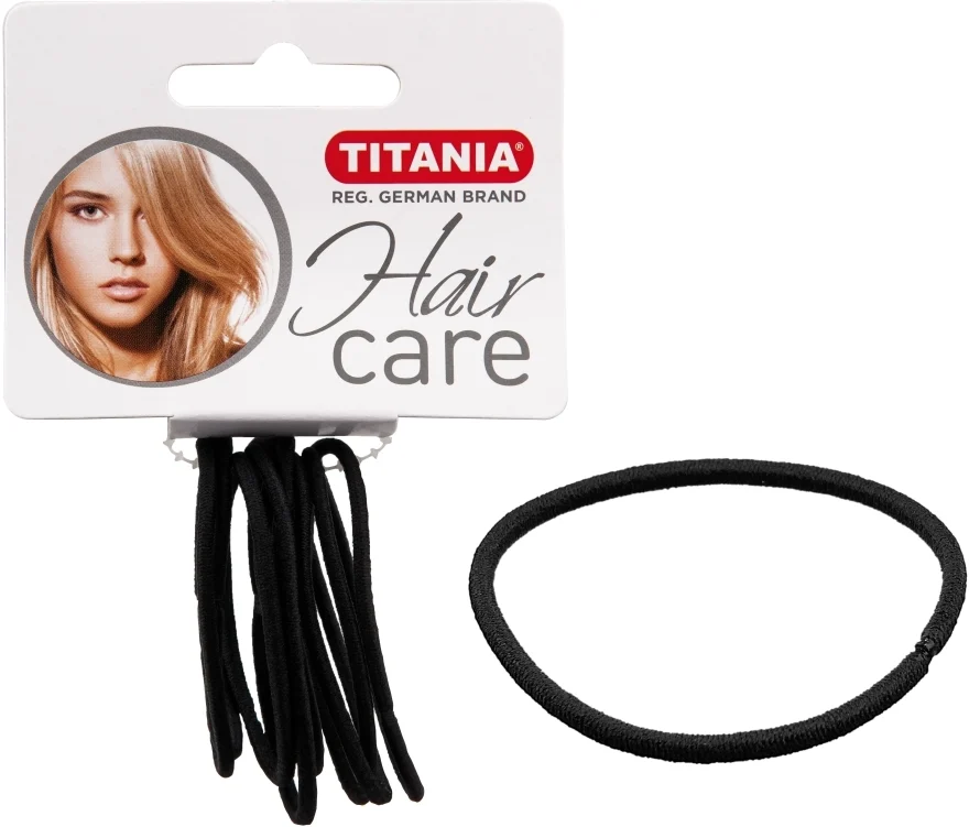 Elastici capelli, 9 pz, nero, 2 mm