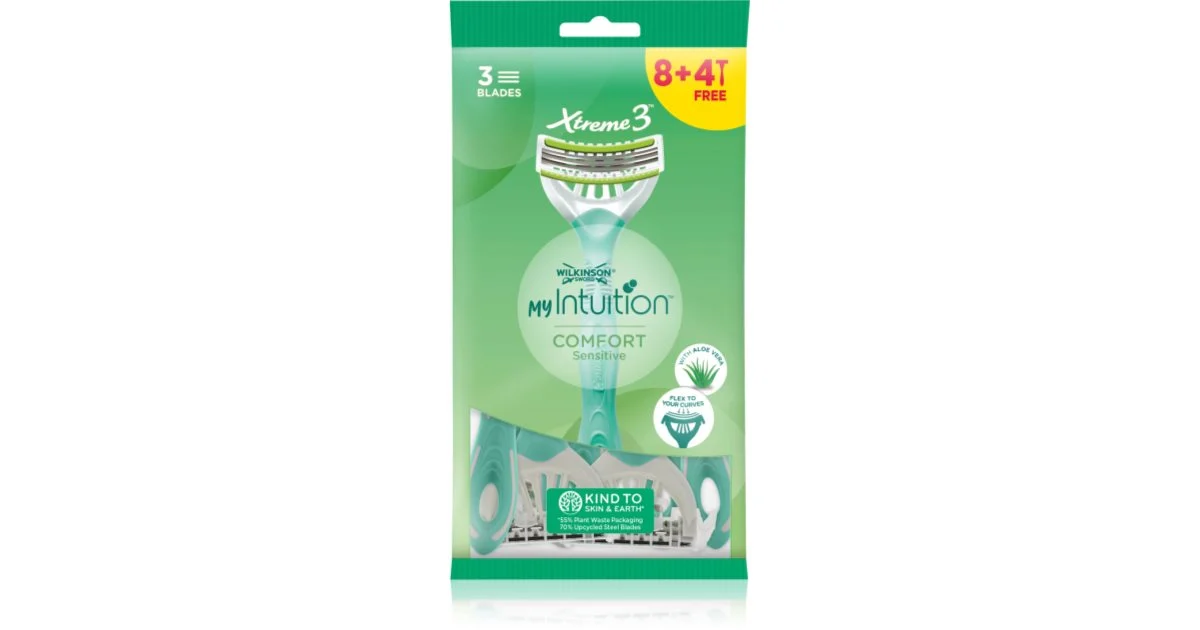 Wilkinson My Intuition Comfort Sensitive - Rasoio usa e getta da donna 8+4 pz
