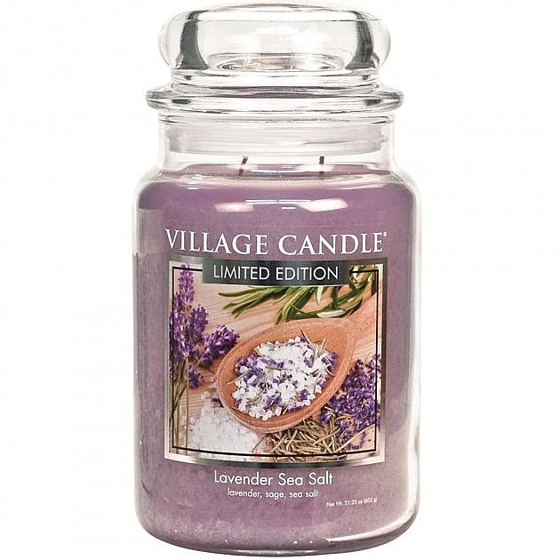 Candela aromatica "Lavanda con sale marino"