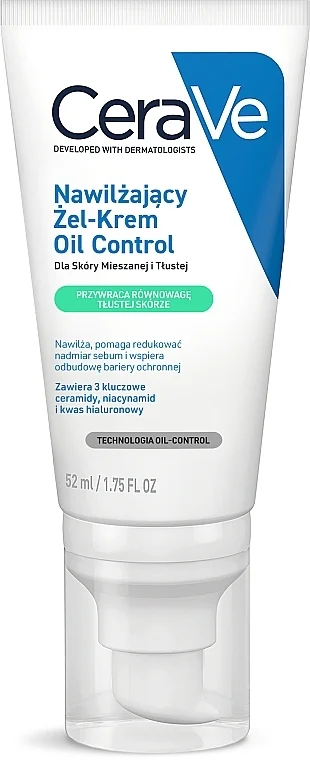 Crema-gel idratante opacizzante per pelli miste e grasse