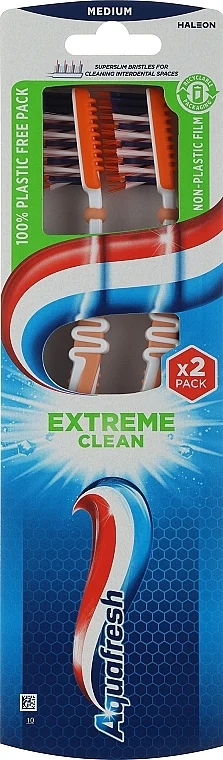 Set di spazzolini da denti Extreme Clean, durezza media, beige