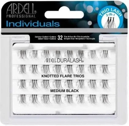 Ardell Individuals Duralash Knotted Flare Trio Lashes Black Medium