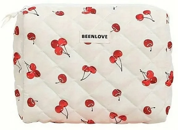 Beauty case trapuntato KS124, ciliegie
