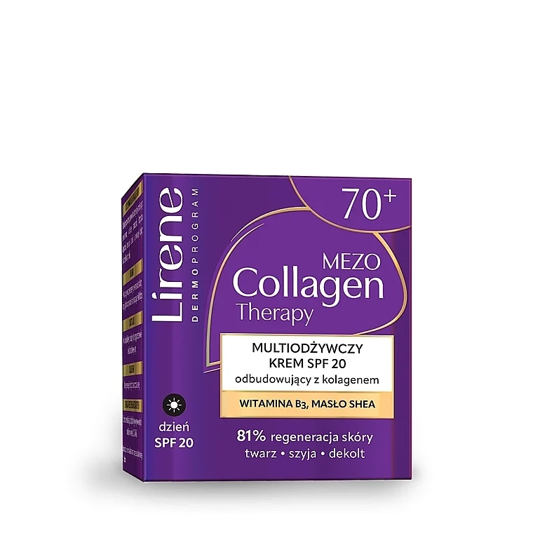 Crema giorno rigenerante SPF 20 e collagene 70+
