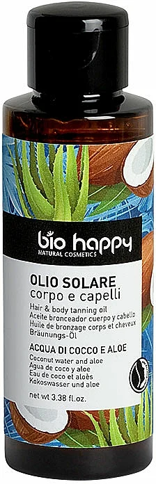 Olio solare per corpo e capelli "Acqua di cocco e aloe"