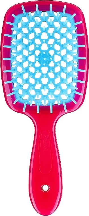 Spazzola capelli, rosa con blu