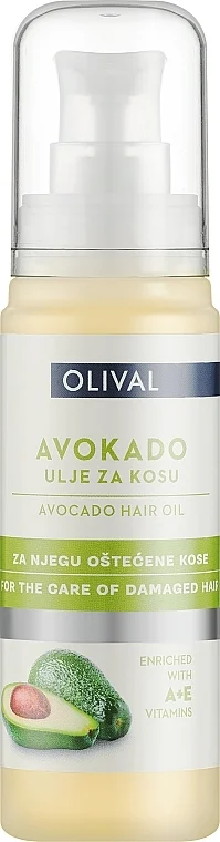 Olio per capelli con avocado