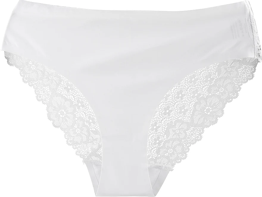 Mutandine, retro in pizzo, Bianco