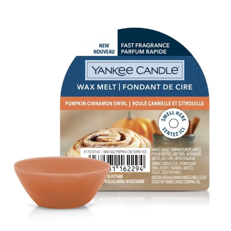 YANKEE CANDLE Cera da Fondere – Pumpkin Cinnamon Swirl