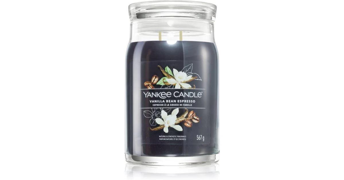 Yankee Candle Candela Vanilla Bean Espresso Signature (espresso con bacca di vaniglia) - 567g